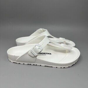 Birkenstock Gizeh EVA Sandals Womens Size 7 White Thong